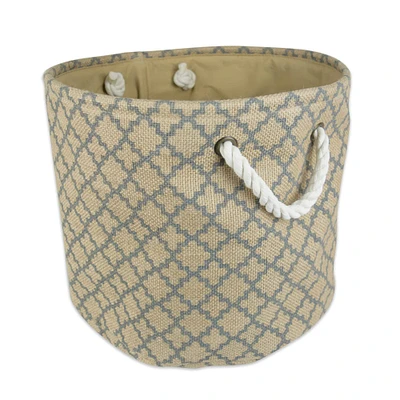 DII® 12" Round Lattice Burlap Bin