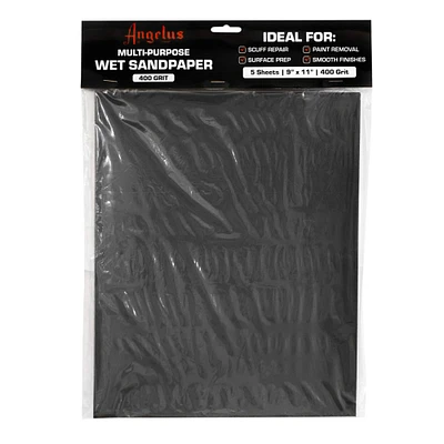 12 Packs: 5 ct. (60 total) Angelus® 9" x 11" Multi-Purpose Wet Sandpaper Sheets