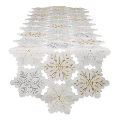 DII® 108" Snowflakes Embroidered Table Runner