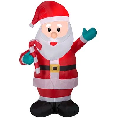 4ft. Airblown® Inflatable Christmas Santa with Candy Cane