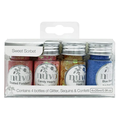 Nuvo® Pure Sheen Sweet Sorbet Glitter, Sequins & Confetti Set