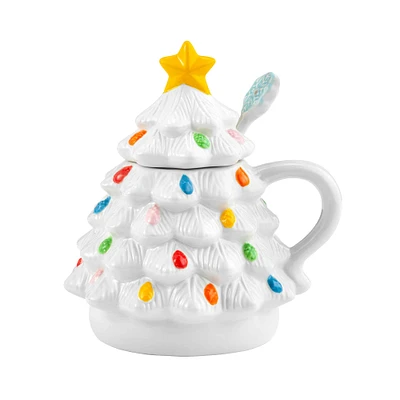 Lidded Nostalgic Tree Mug with Spoon