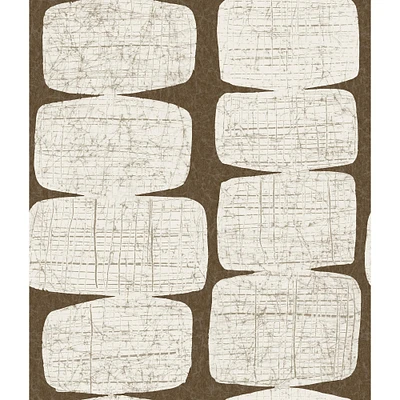RoomMates Brown Mid-Century Beads Peel & Stick Wallpaper