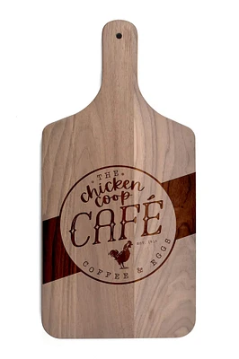 Chicken Coop Café Walnut Paddle Cutting Board