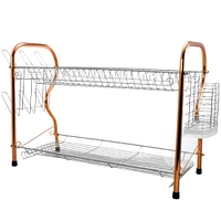 Better Chef 16" Chrome-Plated & Copper 2-Tier Dish Rack