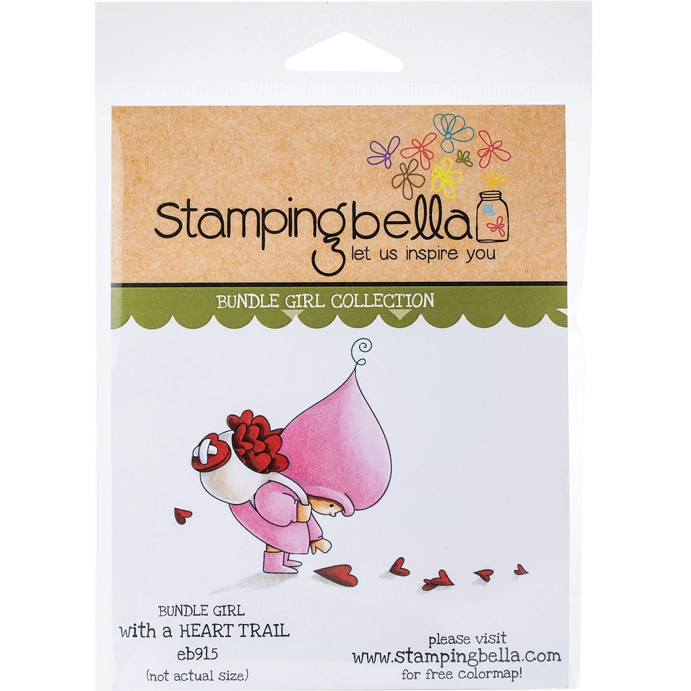 Stamping Bella Bundle Girl With A Heart Trail Cling Stamps