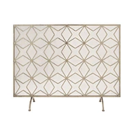 Gold Metal Modern Fireplace Screen