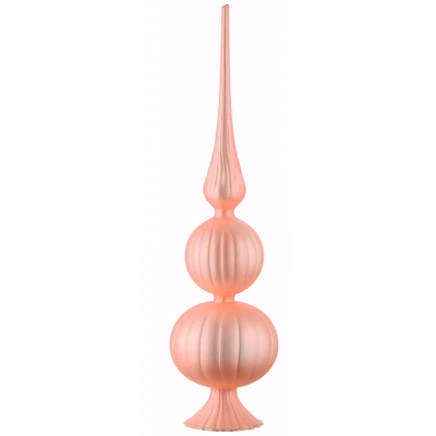 15" Pink Glass Christmas Tree Topper