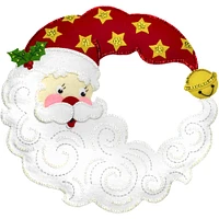 Bucilla® Crescent Moon Santa 15" Round Felt Wreath Applique Kit