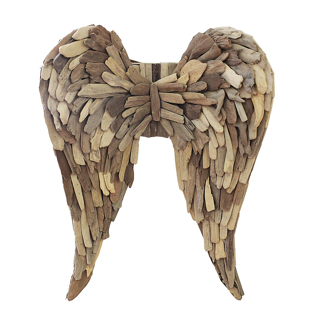 Brown Driftwood Angel Wings