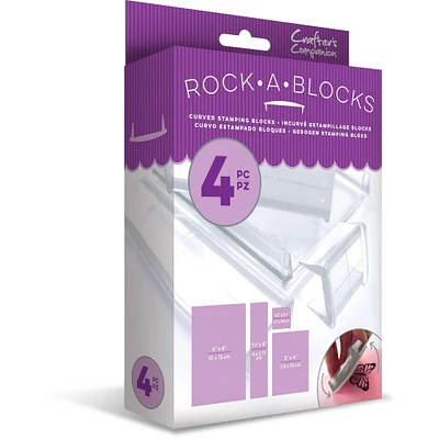 Crafter's Companion Clear Rock-A-Blocks Stamping Blocks, 4ct.