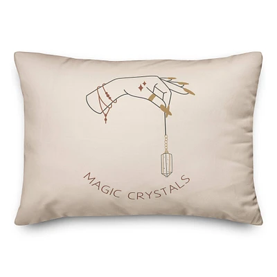 Magic Crystals Hand 1 14" x 20" Throw Pillow