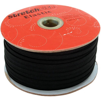 Stretchrite Black Braided Elastic, 0.25" x 100yd.