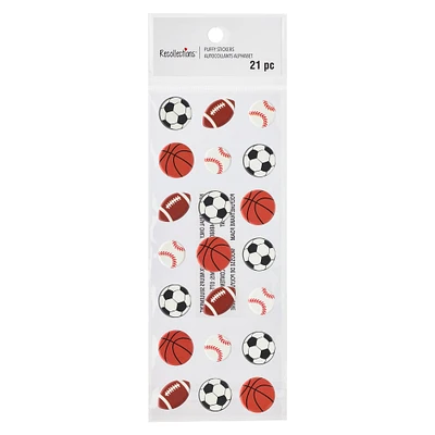 12 Pack: Sports Ball Puffy Stickers by Recollections™ Signature™