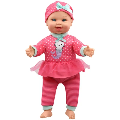Little Darling 12" Soft Body Baby Doll With 6 Different Baby Sounds