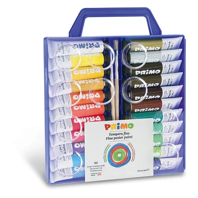PRiMO 22 Color Fine Tempera Paint Tube Carry Case