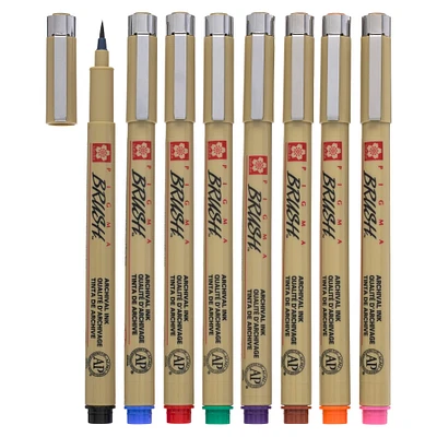 6 Packs: 8 ct. (48 total) Pigma® Brush™ Color Pen Set