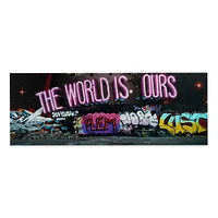 The World is Ours Graffiti Glossy Wall Art