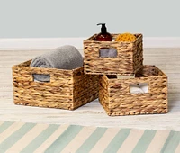 Honey Can Do Natural Woven Hyacinth Nested Storage Basket Set, 3ct.