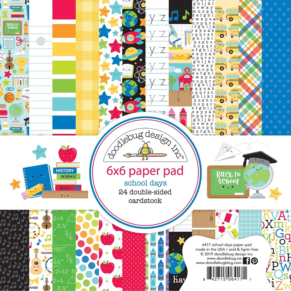 Doodlebug Design Inc.™ School Days Paper Pad, 6" x 6"