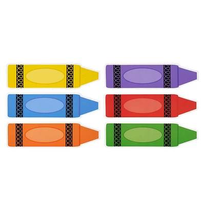 24 Packs: 12 ct. (288 total) Die Cut Crayon Accents by B2C®