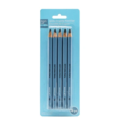 12 Packs: 5 ct. (60 total) Jumbo Graphite Pencil Set by Artist's Loft™