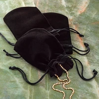 12 Packs: 8 ct. (96 total) 5.5" Black Velvet Jewelry Bag by Bead Landing™