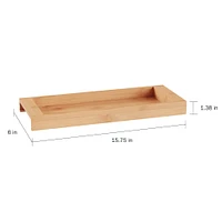 Hastings Home Bamboo Bathroom & Vanity Tray, 16" x 6"