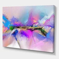 Designart - Black River On Purple And Blue Landscape