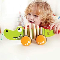 Hape Walk-A-Long Croc Wooden Toddler Pull Toy