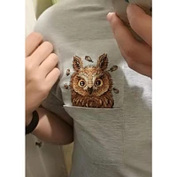 MP Studia Curious Owl Cross Stitch on Clothes Kit