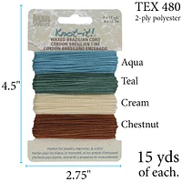 Beadsmith® Knot-it!™ Beach Waxed Brazilian Cord 