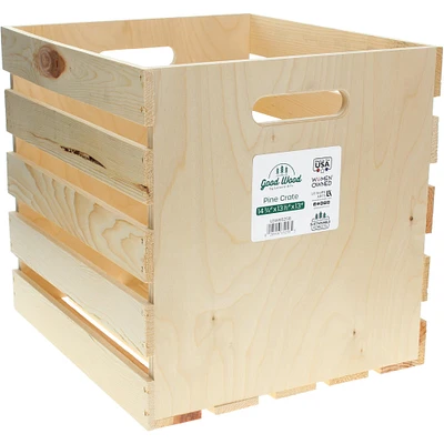 Good Wood by Leisure Arts® Pine Crate