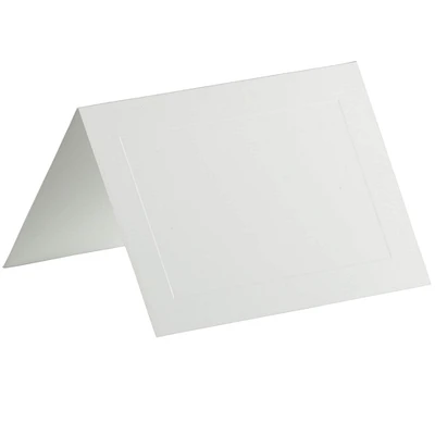 JAM Paper 3.5" x 4.875" Strathmore Bright White Wove Panel Blank Foldover Cards