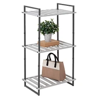 6 Pack: Honey Can Do Gray Tones 3-Tier Tubular Metal Shelf