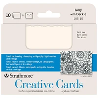 Strathmore® Ivory with Deckle Creative Cards & Envelopes, 3.5" x 4.875"