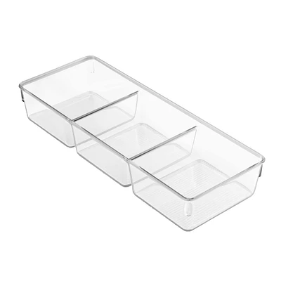 12 Pack: iDesign 3 Compartment Drawer Organizer