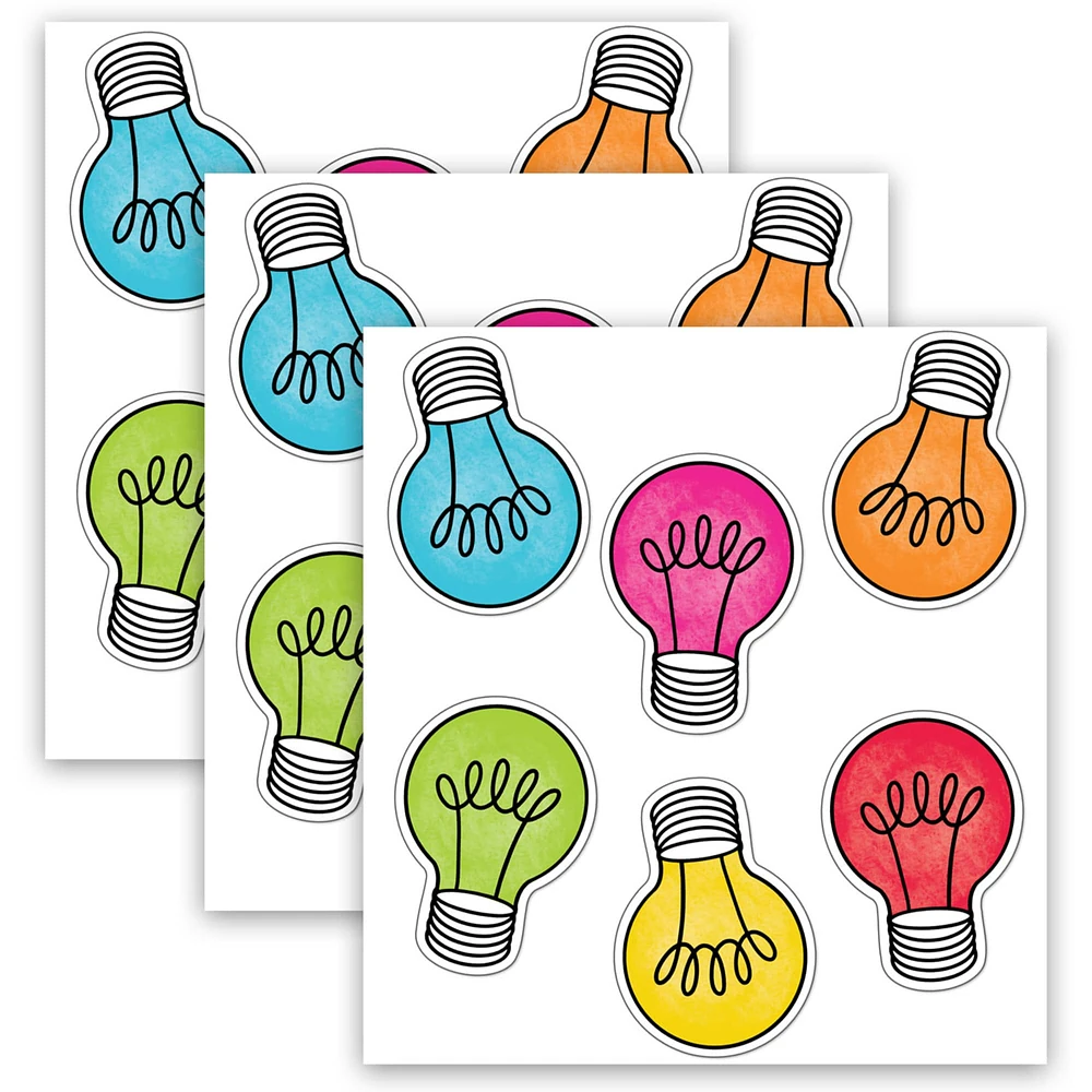 Schoolgirl Style Light Bulb Moments Colorful Light Bulbs Cut-Outs Set