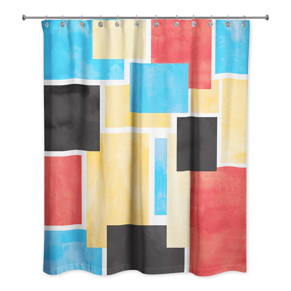 Colorful Primary Abstract II 71" x 74" Shower Curtain