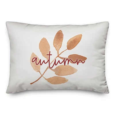 Autumn Watercolor Leaf Throw Pillow