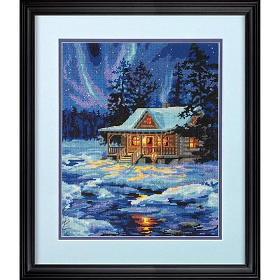 Dimensions® Winter Sky Cabin Needlepoint Kit