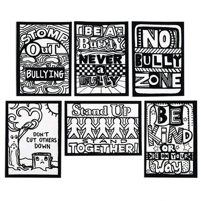 S&S® Worldwide Anti-Bully & Kindness Velvet Art Posters, 24ct.