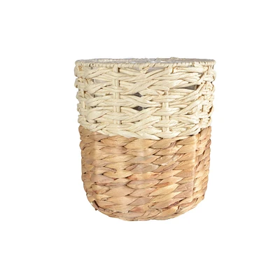 10" Two-Tone Hyacinth Lined Basket by Ashland®