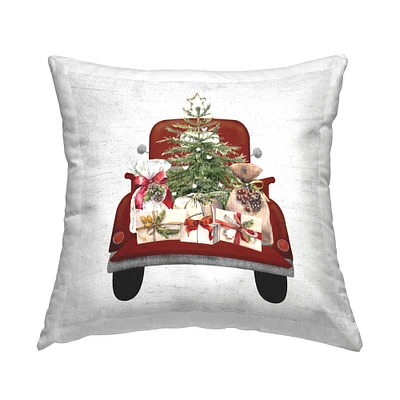 Stupell Industries Holiday Christmas Tree Gifts Throw Pillow