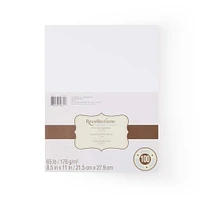 White Gold 8.5" x 11" Shimmer Cardstock Paper by Recollections™, 100 Sheets