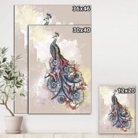 Designart - Butterfly Peacock - Cottage Premium Canvas Wall Art