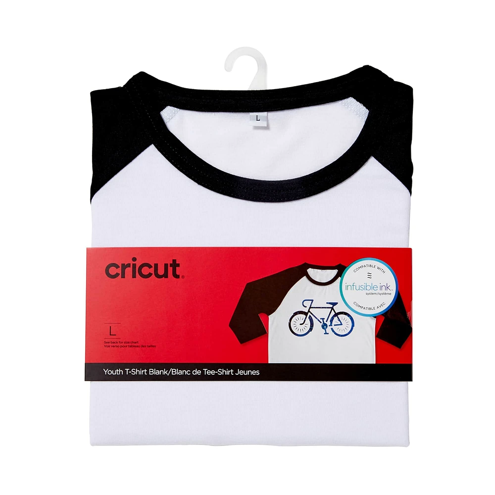 Cricut® Unisex Youth Raglan Sleeve T-Shirt Blank