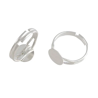 Silver Ring Blanks, 3ct. by Bead Landing™