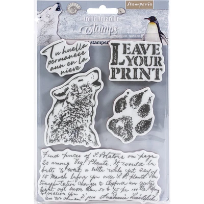 Stamperia Leave Your Print Arctic Antarctic Cling Rubber Stamp