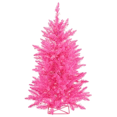 2ft. Pre-Lit Hot Pink Artificial Christmas Tree, Pink Dura-Lit® LED Lights